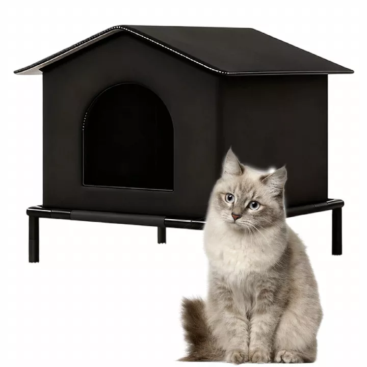 Waterproof Winter Warm Cat Tent - Large Space Enclosed Shelter for Stray Cats, All-Season Use, Chew Resistant