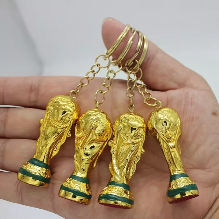 football-trophy-keychain-set