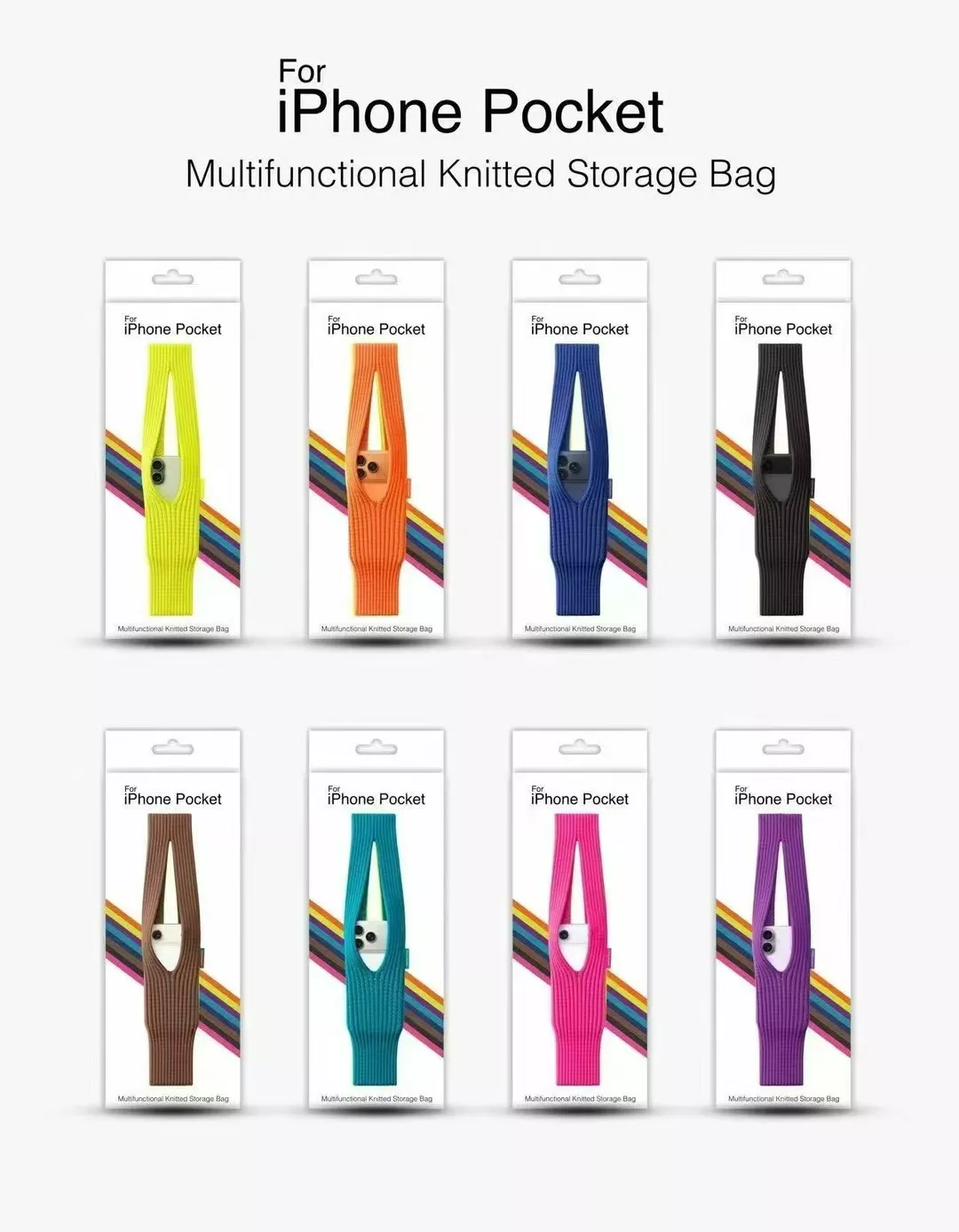 LiswindH 3D Knit Protective Pouch with Snug Fit & Stylish Functionality for Apple iPhone Pocket