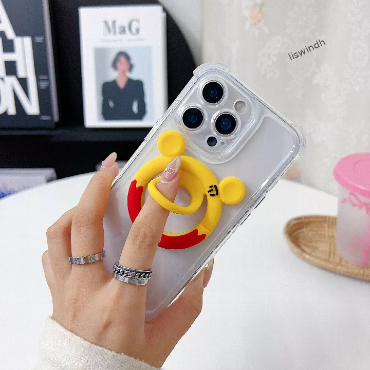 Cute Cartoon Magsafe Silicone Phone Ring Holder Magnetic Finger Grip for Phones