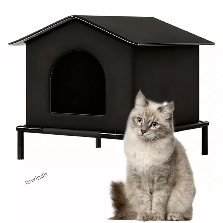 Waterproof Winter Warm Cat Tent - Large Space Enclosed Shelter for Stray Cats, All-Season Use, Chew Resistant