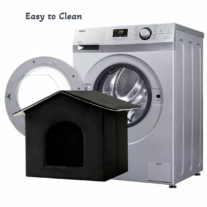 LiswindH Outdoor Heated Cat House, Waterproof Insulated Pet Shelter with Elevated Legs, Dual Exits, Easy Setup for Outdoor Indoor Cats