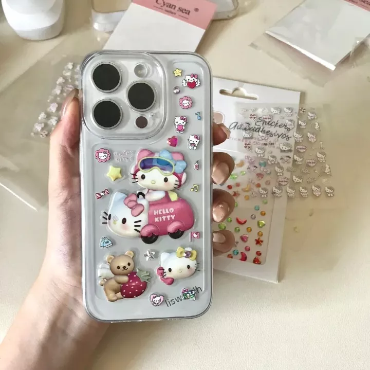  DIY Phone Decal Stickers Cute Cartoon Self-Adhesive Decor for Phone Case/Laptop