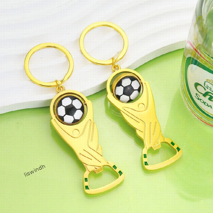 2026 World Cup Bottle Opener Keychain - Customizable Football Themed Beer Opener for Fans