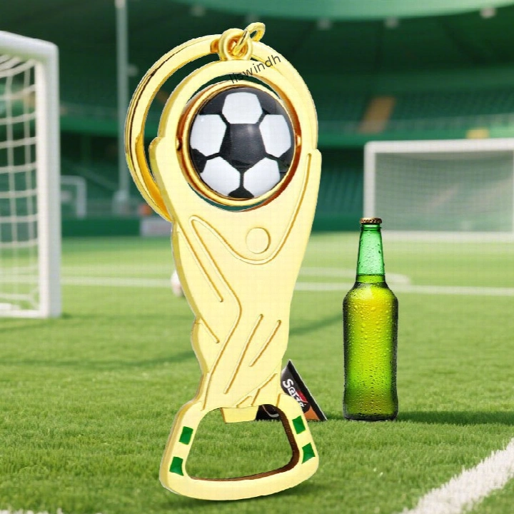 2026 World Cup Bottle Opener Keychain - Customizable Football Themed Beer Opener for Fans