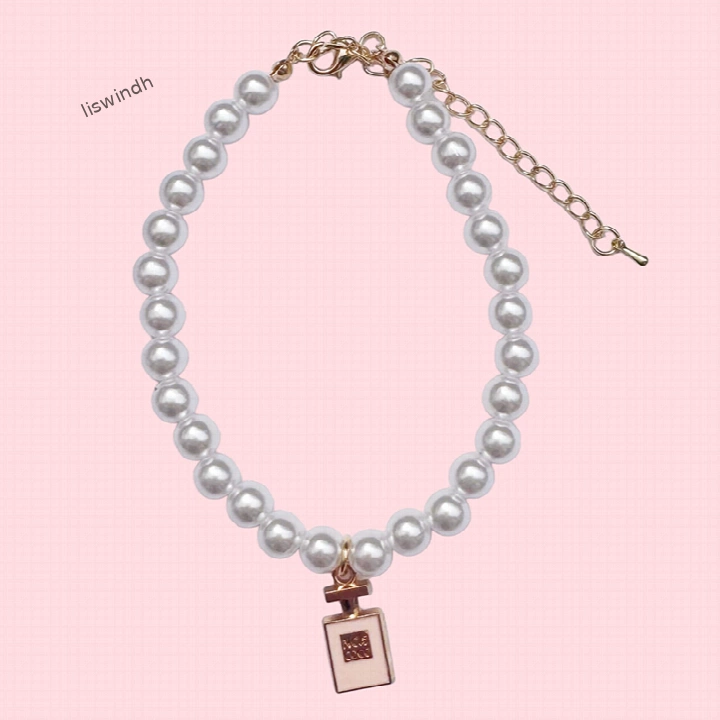 Princess Style Pearl Pet Collar Charms, Enamel Metal Dog Cat Pendant Charms with Bow & Camellia Flower Design, Decorative Bling Pet Necklace Tag Accessories for Small Medium Dogs & Cats, Multiple Cute Styles Available